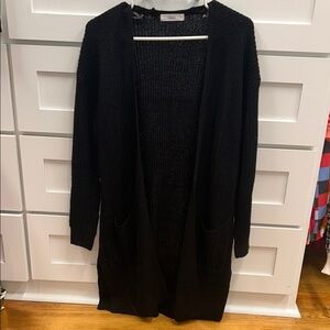 Talulah Long Black Knit Cardigan S